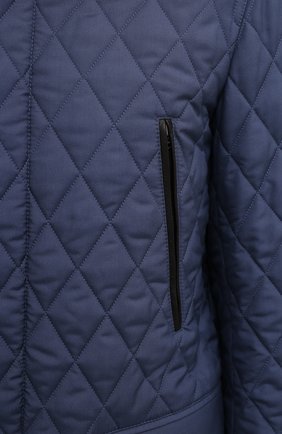 Мужская утепленная куртка BRIONI синего цвета, арт. SFN80L/P0410 | Фото 5 (Кросс-КТ: Куртка; Материал внешний: Шелк; Рукава: Длинные; Длина (верхняя одежда): До середины бедра, Короткие; Региональные ограничения белый список (Axapta Mercury): RU; Мужское Кросс-КТ: утепленные куртки; Стили: Классический; Материал подклада: Синтетический материал)