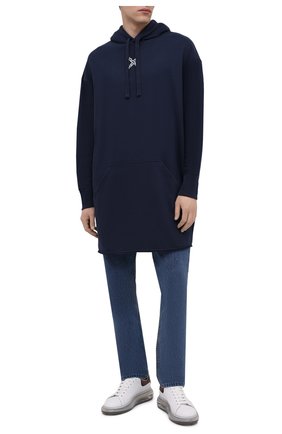 Мужской хлопковое худи kenzo sport KENZO синего цвета по цене 42450 руб., арт. FB55SW5154MS | Фото 2 Мужской хлопковое худи kenzo sport KENZO синего цвета, арт. FB55SW5154MS | Фото 2