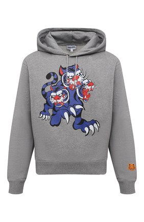 Мужской хлопковое худи kenzo x kansai yamamoto KENZO серого цвета по цене 31700 руб., арт. FB55SW3234ML | Фото 1 Мужской хлопковое худи kenzo x kansai yamamoto KENZO серого цвета, арт. FB55SW3234ML | Фото 1