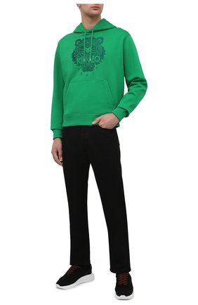 Мужской хлопковое худи KENZO зеленого цвета по цене 31700 руб., арт. FB55SW3174XF | Фото 2 Мужской хлопковое худи KENZO зеленого цвета, арт. FB55SW3174XF | Фото 2