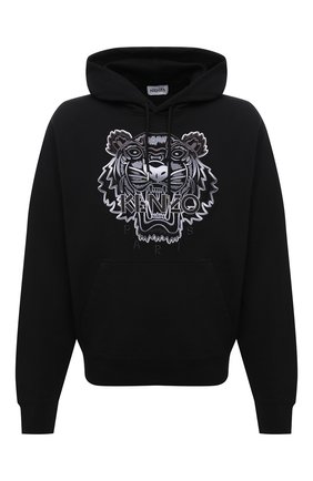Мужской хлопковое худи KENZO черно-белого цвета по цене 34150 руб., арт. FB55SW3164XG | Фото 1 Мужской хлопковое худи KENZO черно-белого цвета, арт. FB55SW3164XG | Фото 1