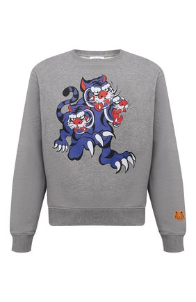 Мужской хлопковый свитшот kenzo x kansai yamamoto KENZO серого цвета по цене 26900 руб., арт. FB55SW0134ML | Фото 1 Мужской хлопковый свитшот kenzo x kansai yamamoto KENZO серого цвета, арт. FB55SW0134ML | Фото 1