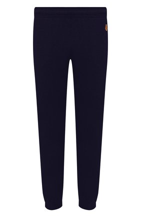 Мужские хлопковые джоггеры KENZO синего цвета, арт. FB55PA7114ML | Фото 1 (Длина (брюки, джинсы): Стандартные; Силуэт М (брюки): Джоггеры; Материал внешний: Хлопок)