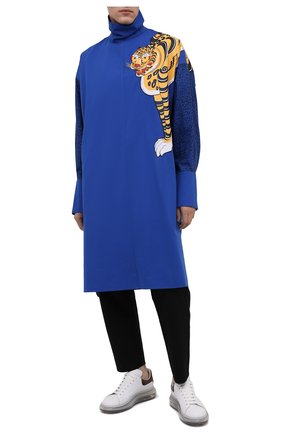 Мужская хлопковая рубашка kenzo x kansai yamamoto KENZO синего цвета по цене 74200 руб., арт. FB55CH5619KE | Фото 2 Мужская хлопковая рубашка kenzo x kansai yamamoto KENZO синего цвета, арт. FB55CH5619KE | Фото 2