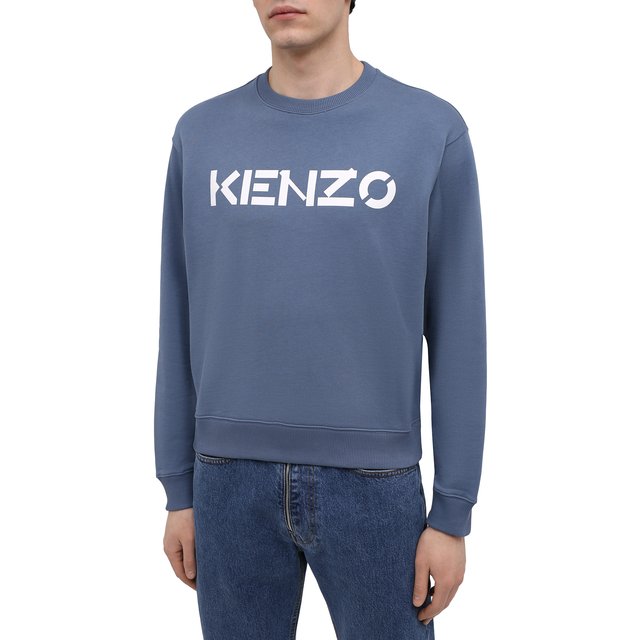 Хлопковый свитшот Kenzo FA65SW0004MD, цвет синий, размер 44 - фото 3