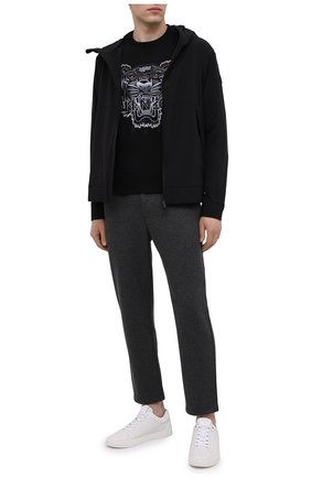 Мужские хлопковые брюки HARRIS WHARF LONDON темно-серого цвета, арт. C7015PBR | Фото 2 (Длина (брюки, джинсы): Стандартные; Случай: Повседневный; Материал внешний: Хлопок; Стили: Кэжуэл)