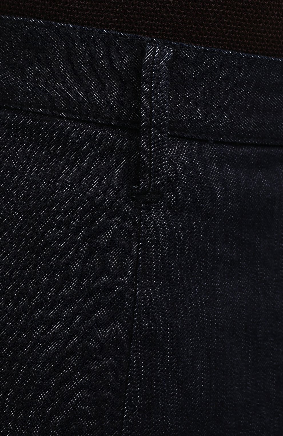 Мужские джинсы GIORGIO ARMANI темно-синего цвета, арт. 3KSP61/SD0TZ | Фото 5 (Силуэт М (брюки): Широкие; Кросс-КТ: Деним; Длина (брюки, джинсы): Стандартные; Материал внешний: Хлопок, Деним; Стили: Кэжуэл)
