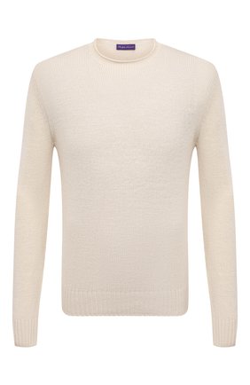 Мужской свитер из шелка и льна RALPH LAUREN кремвого цвета по цене 68850 руб., арт. 790825024 | Фото 1 Мужской свитер из шелка и льна RALPH LAUREN кремвого цвета, арт. 790825024 | Фото 1