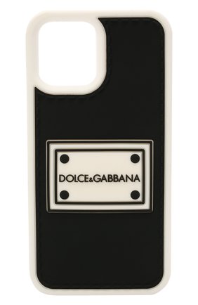 Чехол для iphone 12 pro max DOLCE & GABBANA черно-белого цвета, арт. BP2908/A0274 | Фото 1 (Региональные ограничения белый список (Axapta Mercury): RU)
