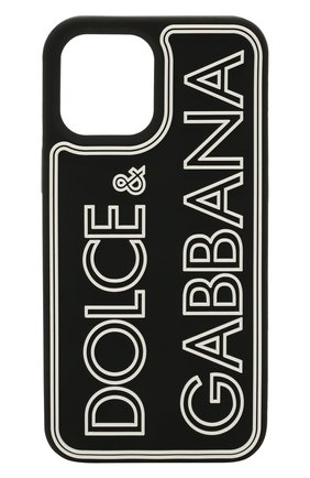 Чехол для iphone 12 pro max DOLCE & GABBANA черно-белого цвета, арт. BP2908/A0273 | Фото 1 (Региональные ограничения белый список (Axapta Mercury): RU; Материал: Пластик)