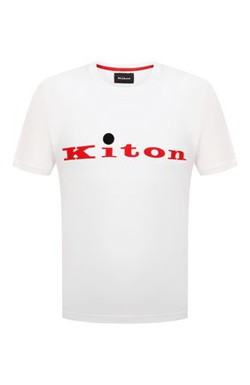 Мужская хлопковая футболка KITON белого цвета по цене 51150 руб., арт. UK1164 | Фото 1 Мужская хлопковая футболка KITON белого цвета, арт. UK1164 | Фото 1