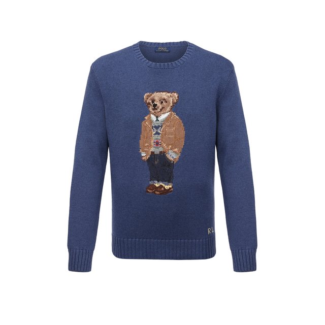Хлопковый свитер Polo Ralph Lauren 710822539, цвет синий, размер 54