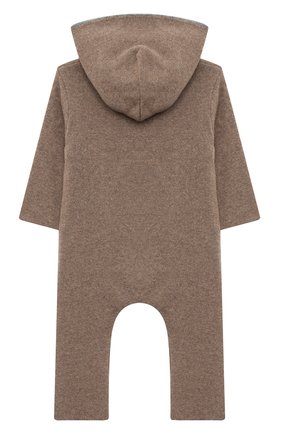 Детский кашемировый комбинезон WOOL&COTTON бежевого цвета по цене 12850 руб., арт. KMLBR-H | Фото 2 Детский кашемировый комбинезон WOOL&COTTON бежевого цвета, арт. KMLBR-H | Фото 2