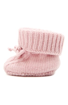 Детские кашемировые пинетки WOOL&COTTON розового цвета по цене 4830 руб., арт. KMLPA | Фото 2 Детские кашемировые пинетки WOOL&COTTON розового цвета, арт. KMLPA | Фото 2