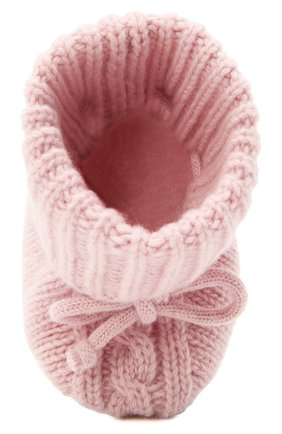Детские кашемировые пинетки WOOL&COTTON розового цвета по цене 4830 руб., арт. KMLPA | Фото 4 Детские кашемировые пинетки WOOL&COTTON розового цвета, арт. KMLPA | Фото 4