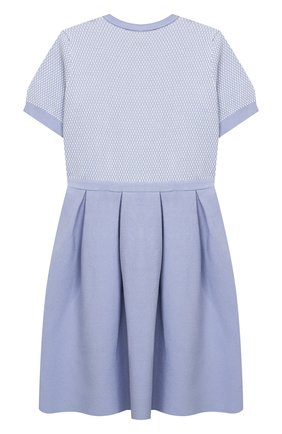 Детское платье из вискозы EMPORIO ARMANI светло-голубого цвета по цене 25650 руб., арт. 3K3A54/3M16Z | Фото 2 Детское платье из вискозы EMPORIO ARMANI светло-голубого цвета, арт. 3K3A54/3M16Z | Фото 2 (Материал внешний: Вискоза, Синтетический материал; Рукава: Короткие; Случай: Повседневный; Девочки Кросс-КТ: Платье-одежда; Ростовка одежда: 10 - 11 лет | 140 - 146см, 13 - 15 лет | 158 см, 16 лет | 164 см, 4 года | 104 см, 6 лет | 116 см, 8 лет | 128 см)