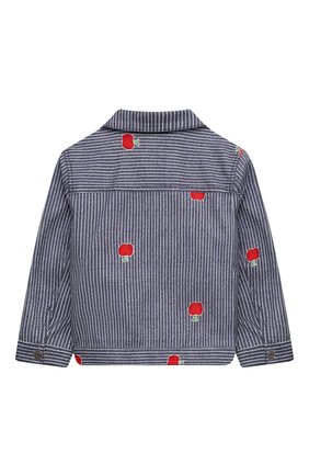Детского джинсовая куртка GUCCI голубого цвета по цене 41500 руб., арт. 650103/XDBKY | Фото 2 Детского джинсовая куртка GUCCI голубого цвета, арт. 650103/XDBKY | Фото 2 (Материал внешний: Хлопок; Рукава: Длинные; Ростовка одежда: 12 мес | 80 см, 18 мес | 86 см, 24 мес | 92 см, 36 мес | 98 см)