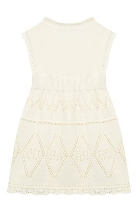 Женский хлопковое платье GUCCI бежевого цвета по цене 26100 руб., арт. 646810/XKBQ0 | Фото 2 Женский хлопковое платье GUCCI бежевого цвета, арт. 646810/XKBQ0 | Фото 2