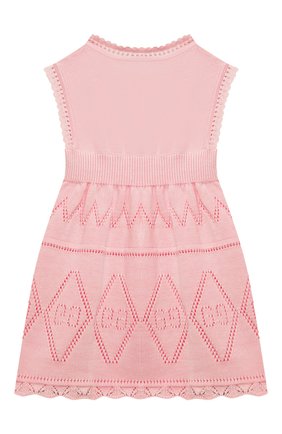 Женский хлопковое платье GUCCI розового цвета по цене 26100 руб., арт. 646810/XKBQ0 | Фото 2 Женский хлопковое платье GUCCI розового цвета, арт. 646810/XKBQ0 | Фото 2