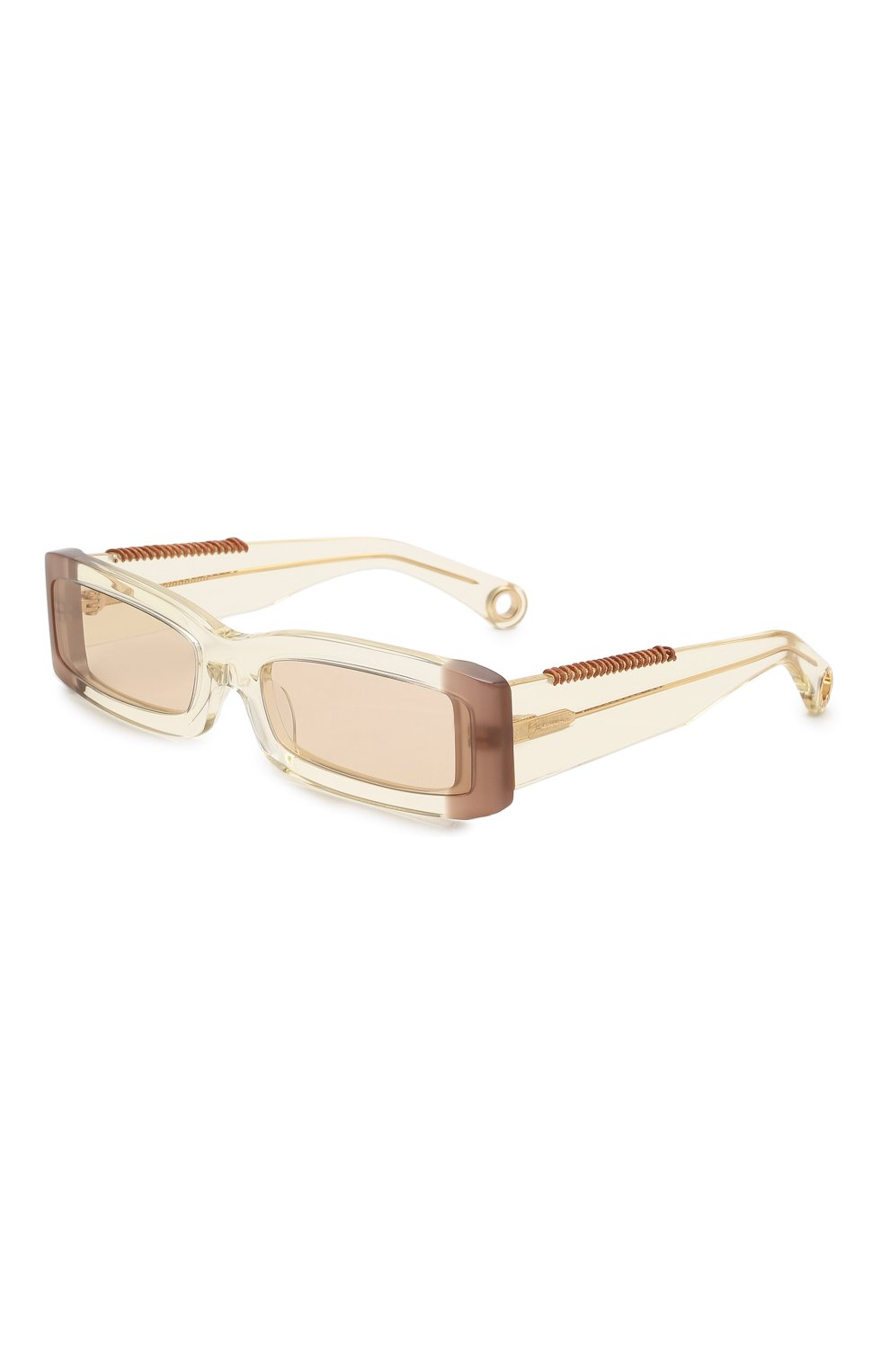 Женские солнцезащитные очки JACQUEMUS бежевого цвета, арт. LES LUNETTES 97 YELL0W | Фото 1