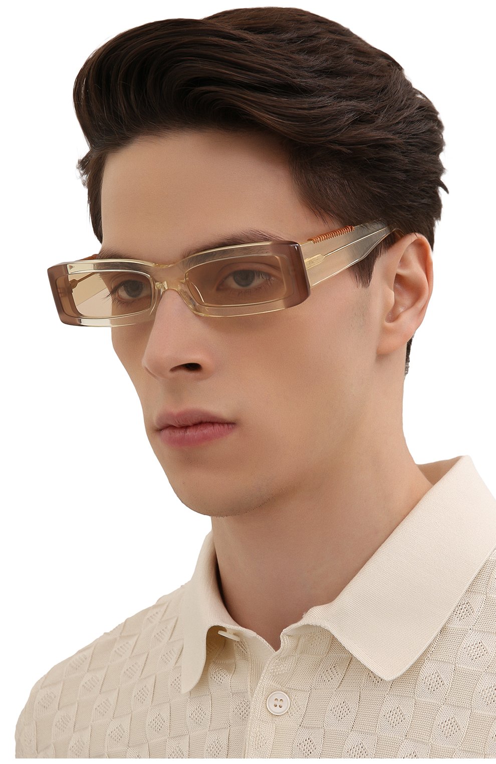 Женские солнцезащитные очки JACQUEMUS бежевого цвета по цене 0 руб., арт. LES LUNETTES 97 YELL0W | Фото 3 Женские солнцезащитные очки JACQUEMUS бежевого цвета, арт. LES LUNETTES 97 YELL0W | Фото 3 (Кросс-КТ: С/з-унисекс; Региональные ограничения белый список (Axapta Mercury): RU; Тип очков: С/з; Оптика Гендер: оптика-унисекс; Очки форма: Прямоугольные, Узкие)