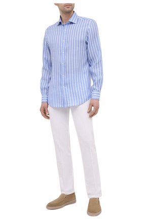 Мужская льняная рубашка RALPH LAUREN синего цвета по цене 44550 руб., арт. 790826542 | Фото 2 Мужская льняная рубашка RALPH LAUREN синего цвета, арт. 790826542 | Фото 2