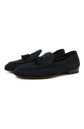 Мужские замшевые лоферы SANTONI синего цвета по цене 47900 руб., арт. MCH017573LA3SYKSU60 | Фото 1 Мужские замшевые лоферы SANTONI синего цвета, арт. MCH017573LA3SYKSU60 | Фото 1