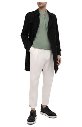 Мужские льняные брюки GIORGIO ARMANI белого цвета, арт. 1SGPP0HH/T02JV | Фото 2 (Длина (брюки, джинсы): Стандартные; Материал внешний: Лен; Случай: Повседневный; Стили: Кэжуэл)