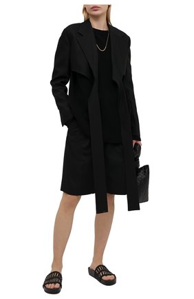 Женские кожаные шлепанцы JIL SANDER черного цвета по цене 61650 руб., арт. JS36040A-13040 | Фото 2 Женские кожаные шлепанцы JIL SANDER черного цвета, арт. JS36040A-13040 | Фото 2 (Материал внутренний: Натуральная кожа; Подошва: Платформа)