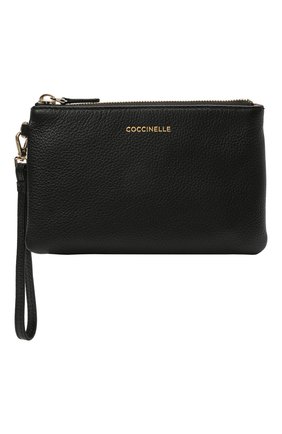 Женская кожаная косметичка COCCINELLE черного цвета по цене 6995 руб., арт. E5 HV1 19 A0 07 | Фото 1 Женская кожаная косметичка COCCINELLE черного цвета, арт. E5 HV1 19 A0 07 | Фото 1