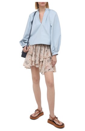 Женская хлопковая юбка ISABEL MARANT ETOILE бежевого цвета по цене 25700 руб., арт. JU1239-21P031E/ALS0 | Фото 2 Женская хлопковая юбка ISABEL MARANT ETOILE бежевого цвета, арт. JU1239-21P031E/ALS0 | Фото 2