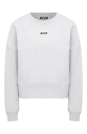 Женский хлопковый свитшот MSGM серого цвета по цене 15600 руб., арт. 3045MDM05 217297 | Фото 1 Женский хлопковый свитшот MSGM серого цвета, арт. 3045MDM05 217297 | Фото 1