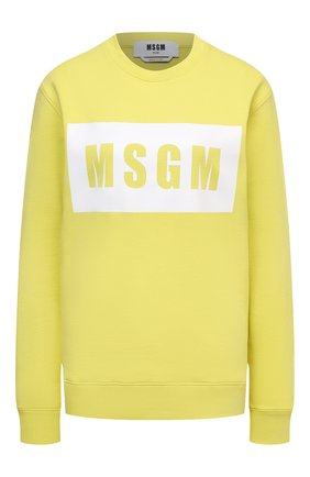 Женский хлопковый свитшот MSGM желтого цвета по цене 16700 руб., арт. 3041MDM96 217299 | Фото 1 Женский хлопковый свитшот MSGM желтого цвета, арт. 3041MDM96 217299 | Фото 1