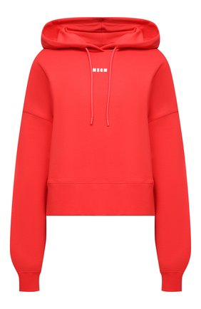 Женский хлопковое худи MSGM красного цвета по цене 21050 руб., арт. 3041MDM86 217299 | Фото 1 Женский хлопковое худи MSGM красного цвета, арт. 3041MDM86 217299 | Фото 1