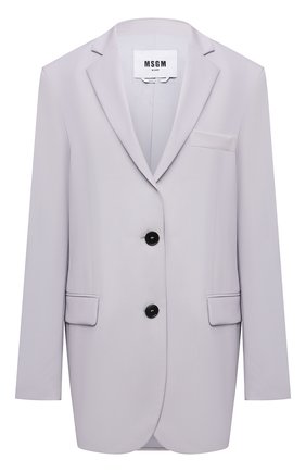 Женский шерстяной жакет MSGM светло-серого цвета по цене 55550 руб., арт. 3041MDG11 217113 | Фото 1 Женский шерстяной жакет MSGM светло-серого цвета, арт. 3041MDG11 217113 | Фото 1