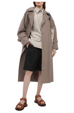 Женские хлопковые шорты JIL SANDER черного цвета по цене 73750 руб., арт. JSPS311505-WS241600 | Фото 2 Женские хлопковые шорты JIL SANDER черного цвета, арт. JSPS311505-WS241600 | Фото 2
