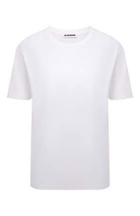 Женская хлопковая футболка JIL SANDER белого цвета по цене 22450 руб., арт. JSPS705002-WS247608 | Фото 1 Женская хлопковая футболка JIL SANDER белого цвета, арт. JSPS705002-WS247608 | Фото 1