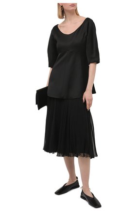 Женская блузка из вискозы TOTÊME черного цвета по цене 41450 руб., арт. 212-754-700 | Фото 2 Женская блузка из вискозы TOTÊME черного цвета, арт. 212-754-700 | Фото 2