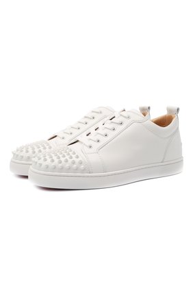 Мужские кожаные кеды louis junior spikes CHRISTIAN LOUBOUTIN белого цвета по цене 63900 руб., арт. 1130573/L0UIS JUNI0R SPIKES FLAT | Фото 1 Мужские кожаные кеды louis junior spikes CHRISTIAN LOUBOUTIN белого цвета, арт. 1130573/L0UIS JUNI0R SPIKES FLAT | Фото 1
