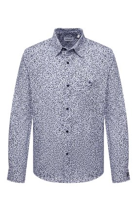 Мужская хлопковая рубашка KENZO голубого цвета по цене 29950 руб., арт. FB55CH4019LS | Фото 1 Мужская хлопковая рубашка KENZO голубого цвета, арт. FB55CH4019LS | Фото 1 (Длина (для топов): Стандартные; Материал внешний: Хлопок; Рукава: Длинные; Случай: Повседневный; Манжеты: На пуговицах; Воротник: Кент; Рубашки М: Regular Fit; Стили: Кэжуэл; Принт: С принтом)