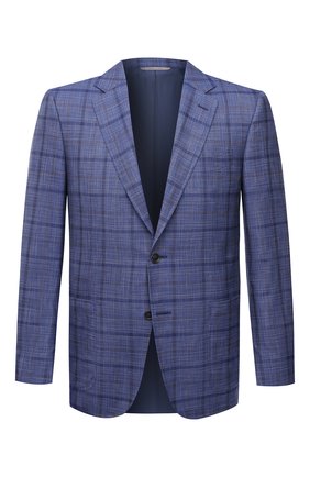 Мужской пиджак из шерсти и шелка CANALI синего цвета по цене 152500 руб., арт. E11288/CX02059 | Фото 1 Мужской пиджак из шерсти и шелка CANALI синего цвета, арт. E11288/CX02059 | Фото 1