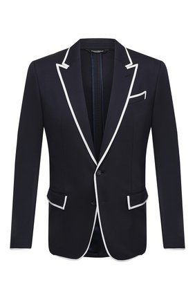 Мужской пиджак DOLCE & GABBANA темно-синего цвета по цене 174000 руб., арт. G20V3T/FUGI2 | Фото 1 Мужской пиджак DOLCE & GABBANA темно-синего цвета, арт. G20V3T/FUGI2 | Фото 1