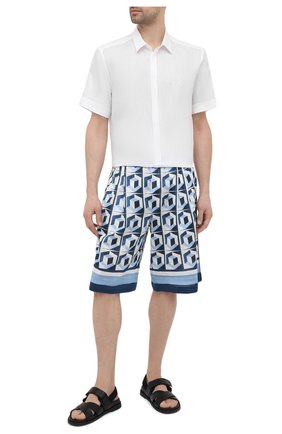 Мужская льняная рубашка DOLCE & GABBANA белого цвета по цене 52150 руб., арт. G5EX4Z/FU4IK | Фото 2 Мужская льняная рубашка DOLCE & GABBANA белого цвета, арт. G5EX4Z/FU4IK | Фото 2