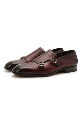Мужские кожаные лоферы SANTONI бордового цвета по цене 62900 руб., арт. MCLI17570LA3SGTHQ52 | Фото 1 Мужские кожаные лоферы SANTONI бордового цвета, арт. MCLI17570LA3SGTHQ52 | Фото 1