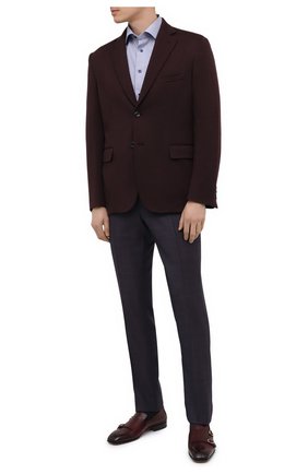Мужские кожаные лоферы SANTONI бордового цвета по цене 62900 руб., арт. MCLI17570LA3SGTHQ52 | Фото 2 Мужские кожаные лоферы SANTONI бордового цвета, арт. MCLI17570LA3SGTHQ52 | Фото 2