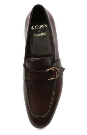 Мужские кожаные лоферы W.GIBBS темно-коричневого цвета, арт. 0801049/2047 | Фото 5 (Материал внешний: Кожа; Мужское Кросс-КТ: Лоферы-обувь; Материал внутренний: Натуральная кожа; Стили: Классический)
