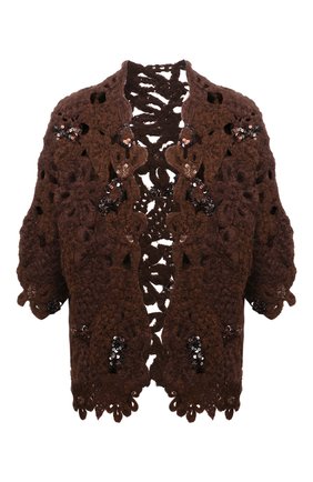 Женский шерстяной кардиган BRUNELLO CUCINELLI коричневого цвета по цене 539500 руб., арт. MAB600706 | Фото 1 Женский шерстяной кардиган BRUNELLO CUCINELLI коричневого цвета, арт. MAB600706 | Фото 1