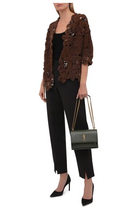 Женский шерстяной кардиган BRUNELLO CUCINELLI коричневого цвета по цене 539500 руб., арт. MAB600706 | Фото 2 Женский шерстяной кардиган BRUNELLO CUCINELLI коричневого цвета, арт. MAB600706 | Фото 2