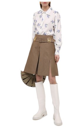 Женская рубашка ISABEL MARANT светло-голубого цвета по цене 41450 руб., арт. HT2051-21P020I/BEDRISSA | Фото 2 Женская рубашка ISABEL MARANT светло-голубого цвета, арт. HT2051-21P020I/BEDRISSA | Фото 2