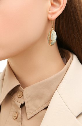 Женские серьги ISABEL MARANT золотого цвета по цене 14450 руб., арт. BL0907-21P025B | Фото 2 Женские серьги ISABEL MARANT золотого цвета, арт. BL0907-21P025B | Фото 2